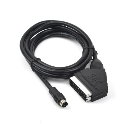 8pin Mini DIN to EuroSCART PACKAPUNCH cable for RGB modified consoles